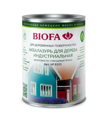 8101 BIOFA Аквалазурь для дерева индустриальная 10л